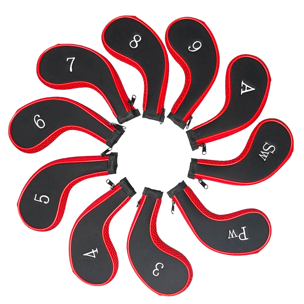 10-Piece Golf Club Head Covers Set