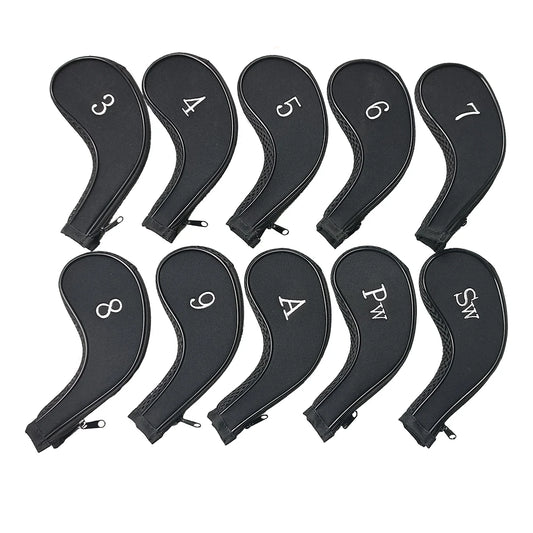 10-Piece Golf Club Head Covers Set