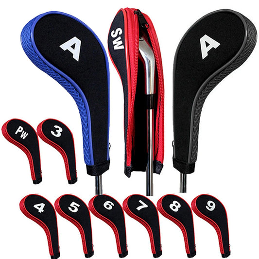 10-Piece Golf Club Head Covers Set